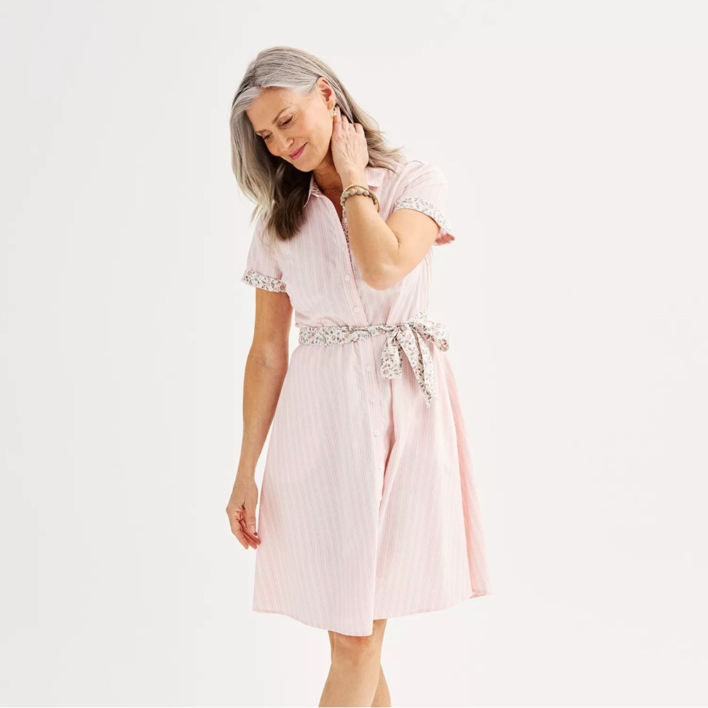Women’s Croft & Barrow Belted Shirt Dress